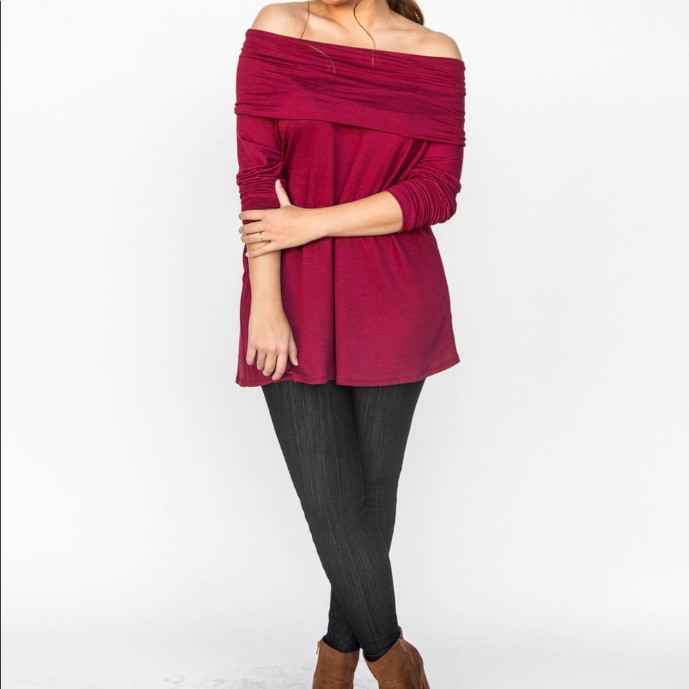 Agnes & Dora Convertible Tunic Burgundy